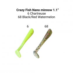 Виброхвост CRAZY FISH Nano Minnow 1,1'' 2,7см цв.6/68 кальмар 16шт.(Гонконг)
