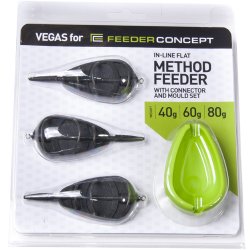 Набор FEEDER CONCEPT Vegas Flat Method 40, 60, 80гр.+уплотнитель арт.7009-468(Китай)