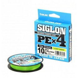 Шнур SUNLINE Siglon PE 4 цв.light green 150м р-р 1,0, 0,171мм(Япония)