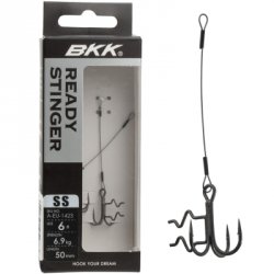 Стингер BKK Assist Spear Stinger 7X7 Wire Zander-7см, 7кг, 0,36мм №6 2шт.A-EU-1425(Тайвань)