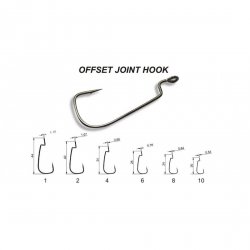 Крючки офсетные CRAZY FISH Offset Joint №8/0 3шт.(Корея)