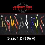 Приманка JOHNNY FISH Worm Mix цв.15 20шт.(Россия)