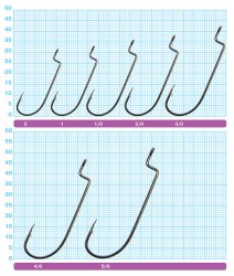 Крючки офсетные OWNER 5101 №1/0 6шт.(Япония)