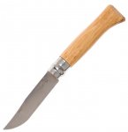 Нож OPINEL №8 нержав.сталь, дуб, картон коробка 002021(Франция)