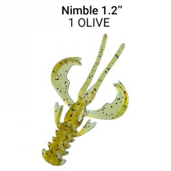 Приманка CRAZY FISH Nimble 1,2'' 3см цв.1 кальмар 16шт.(Гонконг)