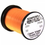 Нить монтажная SEMPERFLI Classic Waxed Thread 70D 220м 12/0 цв.fluo orange(Великобритания)