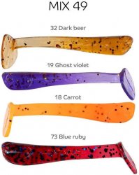 Виброхвост CF Nano Minnow 1,1'' 2,7см цв.M49 MIX кальмар 16шт.(Китай)