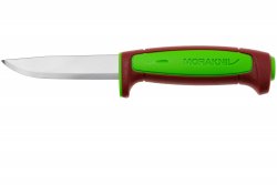 Нож MORA Basic 511 с ножнами carbon steel цв.терракот./зел.вставка арт.14281(Швеция)