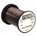 Нить монтажная SEMPERFLI Nano Silk 50D 50м 12/0 цв.brown(Великобритания)