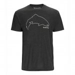 Футболка SIMMS Trout Outline цв.charcoal heather р-р XL(Эль-Сальвадор)
