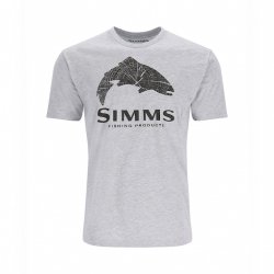 Футболка SIMMS Wood Trout Fill цв.grey heather р-р L(Эль-Сальвадор)