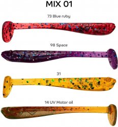 Виброхвост CF Nano Minnow 1,6'' 4см цв.M01 MIX кальмар 8шт.(Китай)