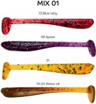 Виброхвост CF Nano Minnow 1,6'' 4см цв.M01 MIX кальмар 8шт.(Китай)