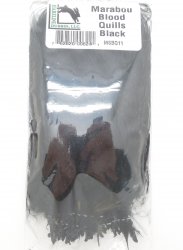 Перья марабу HARELINE Strung Blood Quills цв.black(США)