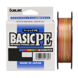 Шнур SUNLINE Basic PE 4 цв.multicolor 150м р-р 1,0, 0,165мм(Япония)