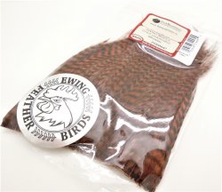 Перья петуха WAPSI Ewing Middle Dyed Over Grizzly цв.brown(США)
