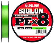 Шнур SUNLINE Siglon PE 8 цв.light green 150м р-р 0,4, 0,108мм(Япония)