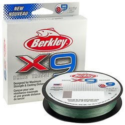 Шнур BERKLEY X9 Braid цв.low-vis green 150м 0,20мм(США)