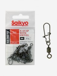 Вертлюг с застежкой SAIKYO SA-302 №12 10шт.(Япония)