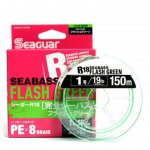Шнур SEAGUAR PE 8 R18 Sea Bass цв.flash green 150м р-р 1,2, 0,185мм(Япония)