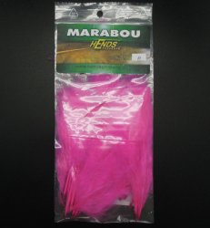 Перья марабу HENDS цв.M-11 hot pink 10шт.(Чехия)