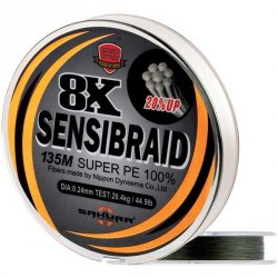 Шнур SAKURA 8X Sensibraid цв.green 135м 0,14мм(Китай)