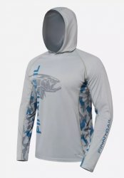 Термофутболка FINNTRAIL Wave Big Fish LS 6609 Hood UV цв.grey р-р XL(Китай)