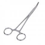 Корнцанг KOSADAKA металлический 20см с изгибом арт.FL-1105(Китай)