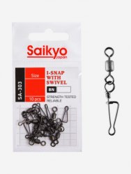 Вертлюг с застежкой SAIKYO SA-303 №6 10шт.(Япония)